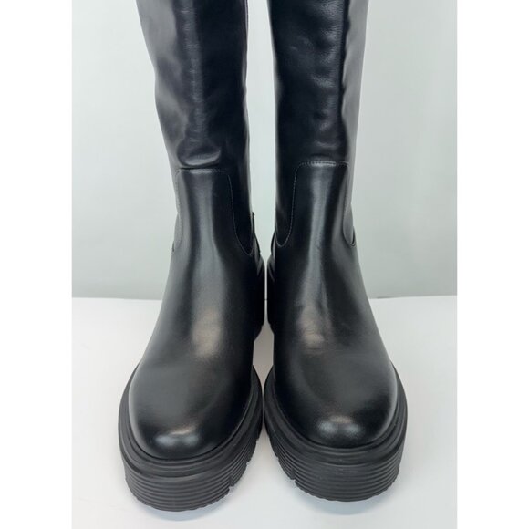 New Stuart Weitzman Soho Knee High Boot Black Leather Sz 9 - Picture 8 of 15